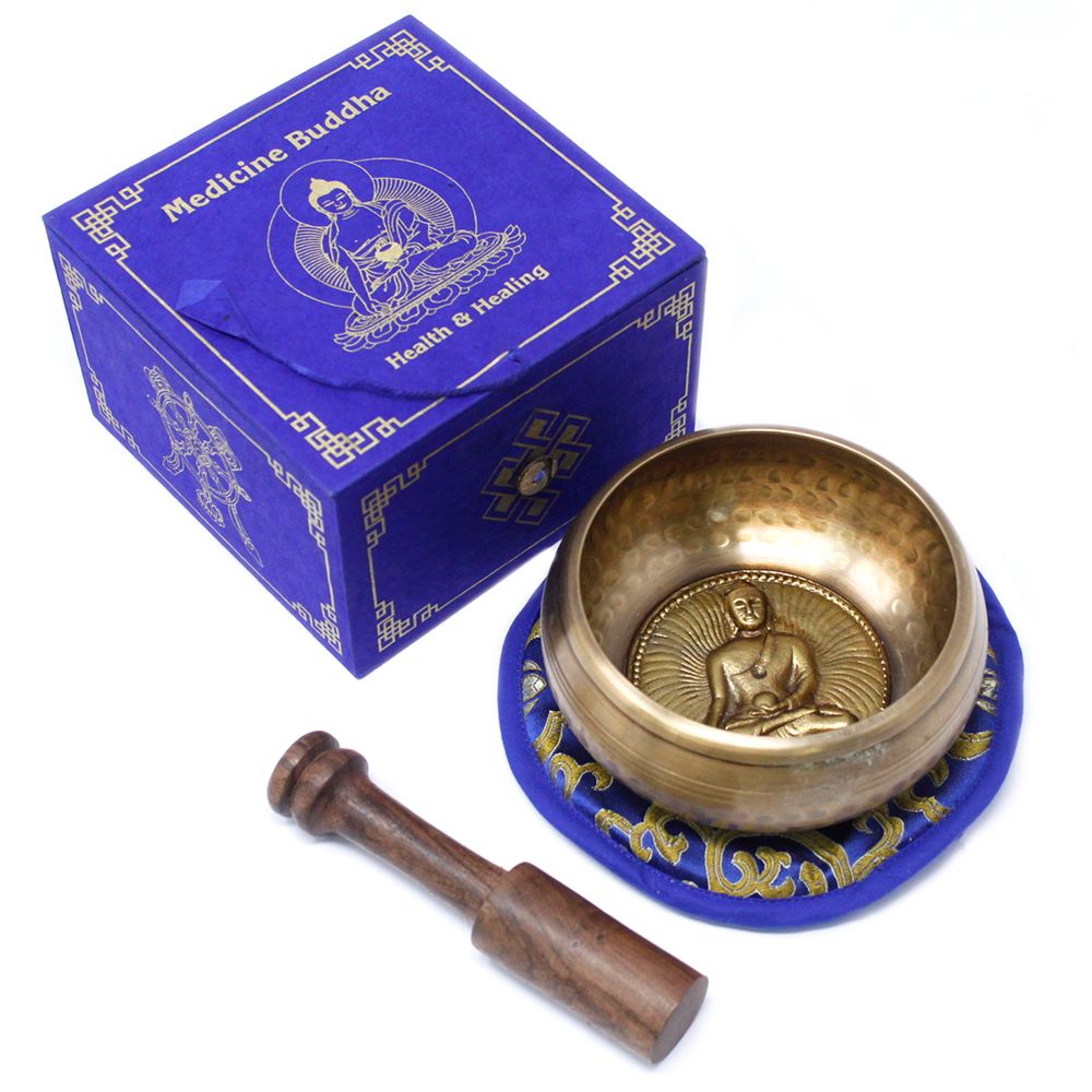 Medicine Buddha Singing Bowl Set, 10 cm (min. 500 g)