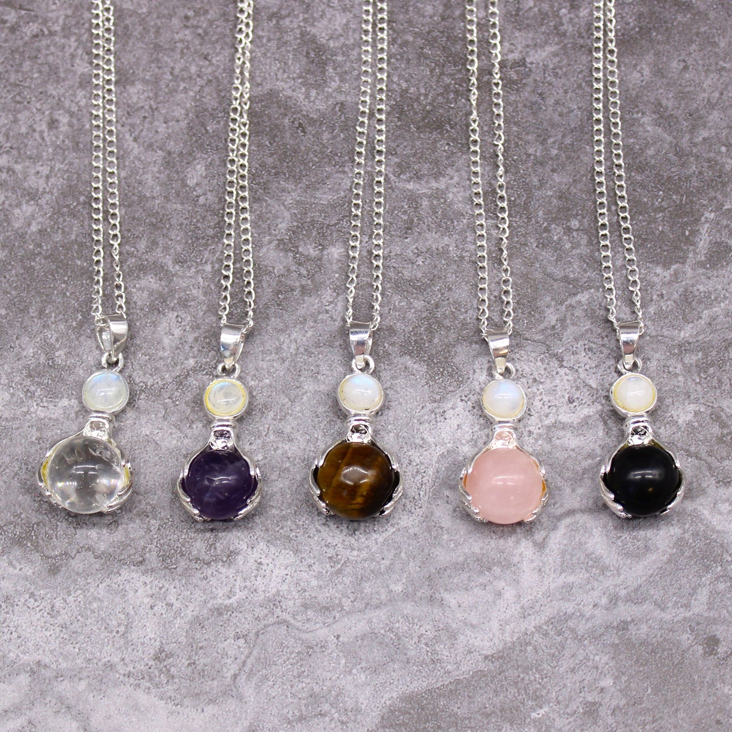 Healing Hands Gemstone Pendant - Amethyst
