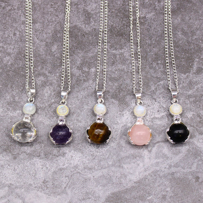 Healing Hands Gemstone Pendant - Black Agate