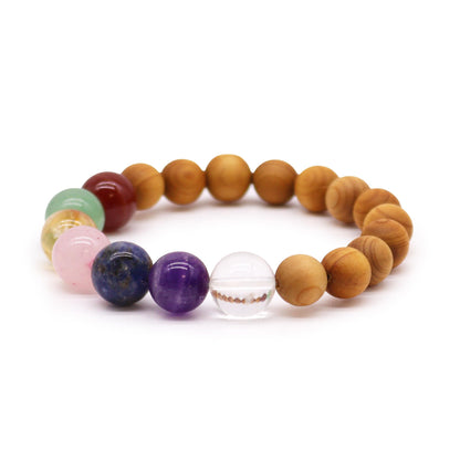 Cedarwood and Seven Chakras Bracelet