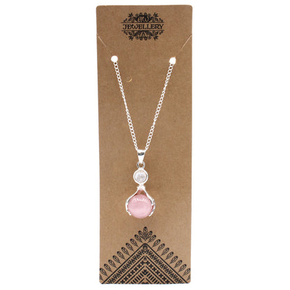 Healing Hands Gemstone Pendant – Rose Quartz