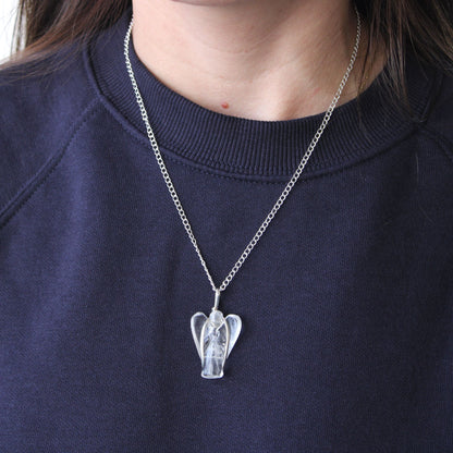 Guardian Angel Pendant from a gemstone – black agate