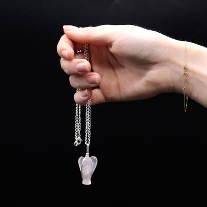 Guardian Angel Pendant from a gemstone – black agate
