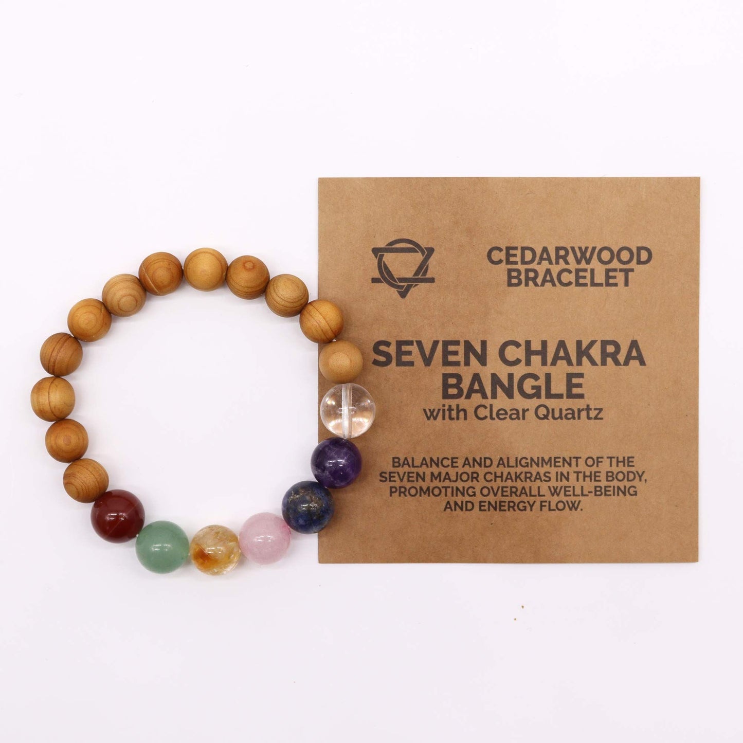 Cedarwood and Seven Chakras Bracelet