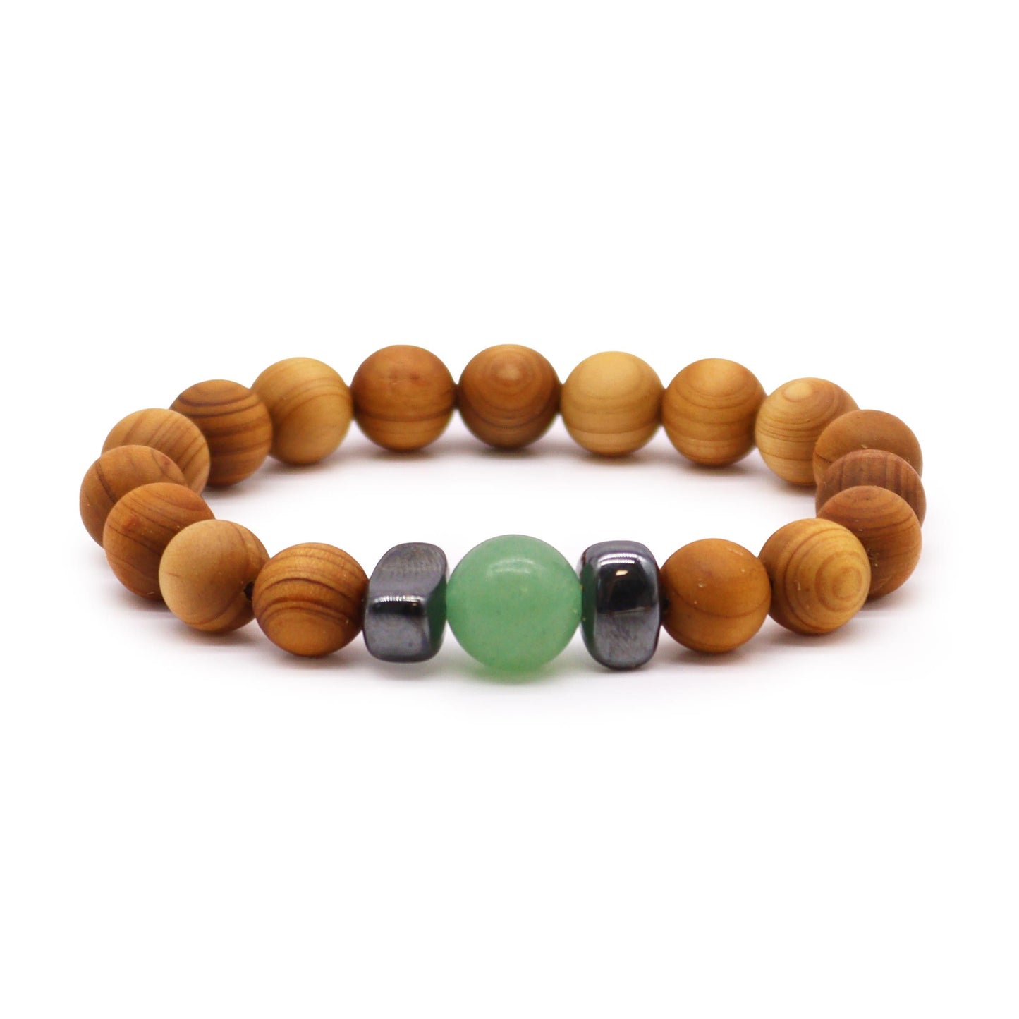 Cedarwood bracelet for the sacral chakra with aventurine