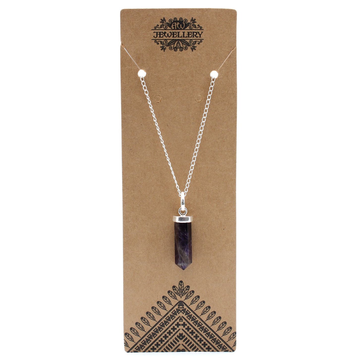 Gemstone pendant in a classic cut shape - amethyst