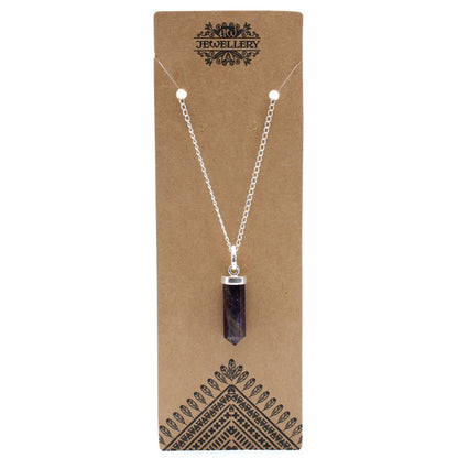 Gemstone pendant in a classic cut shape - amethyst