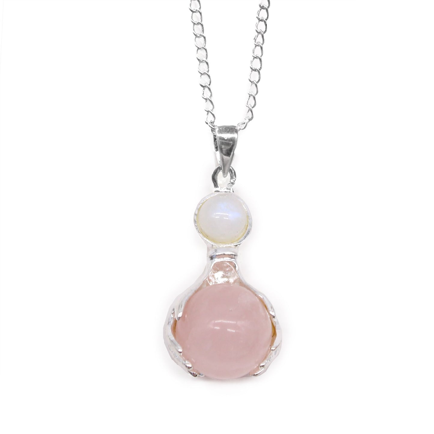 Healing Hands Gemstone Pendant – Rose Quartz