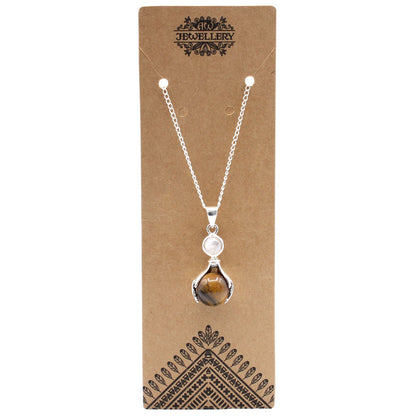 Healing Hands Pendant made of gemstone – tiger's eye