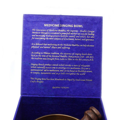 Medicine Buddha Singing Bowl Set, 10 cm (min. 500 g)