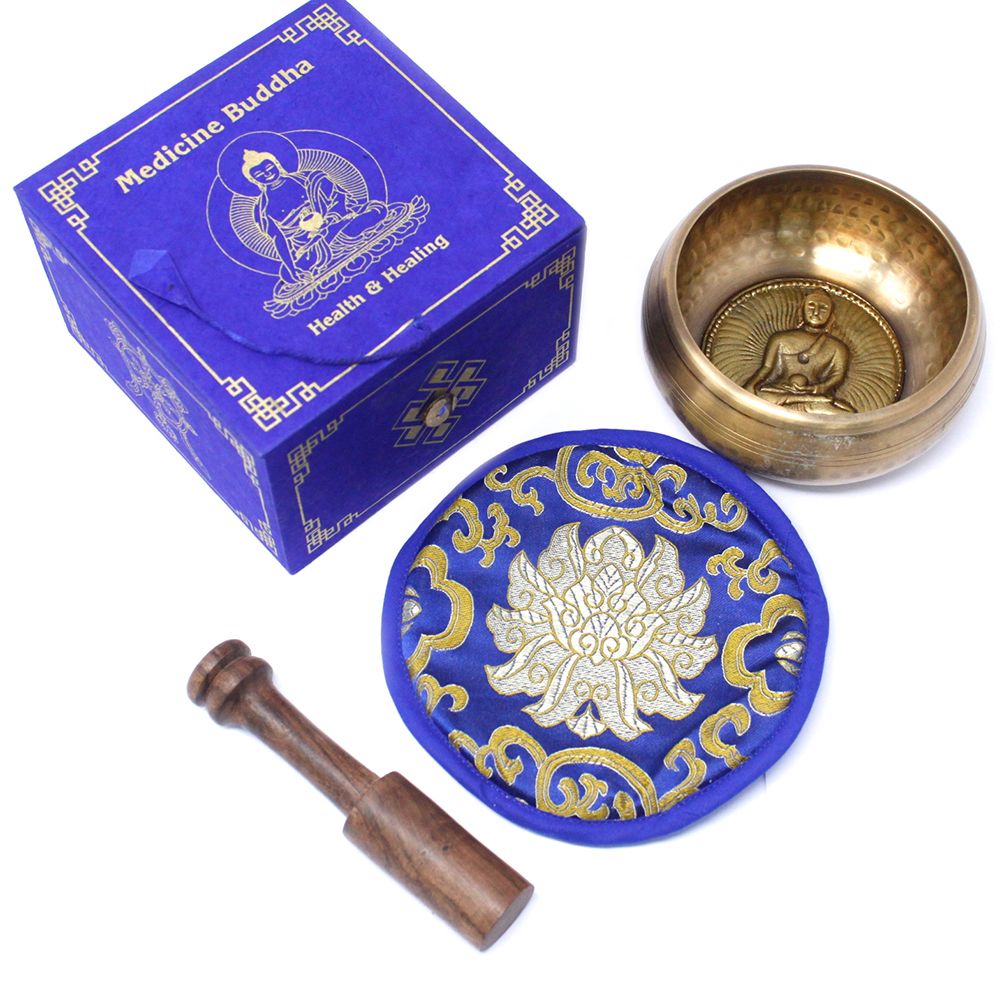 Medicine Buddha Singing Bowl Set, 10 cm (min. 500 g)