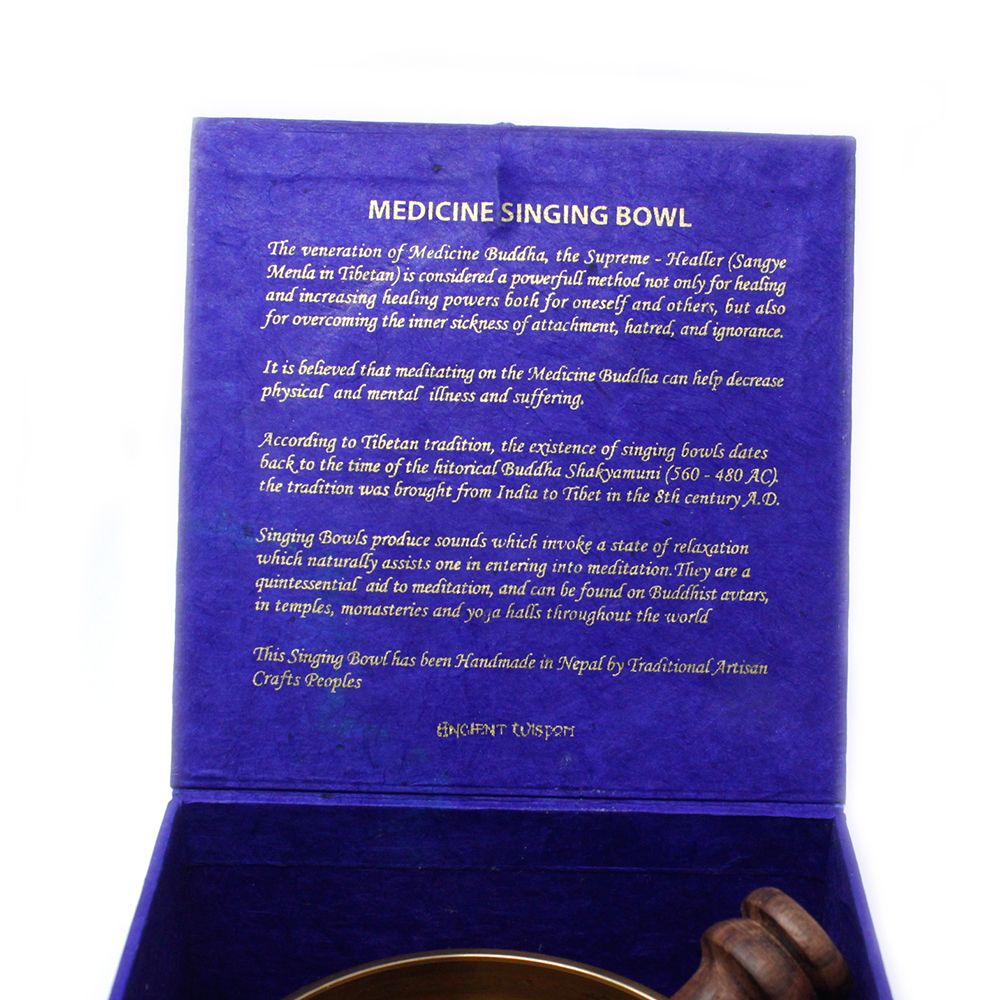 Medicine Buddha Singing Bowl Set, 10 cm (min. 500 g)